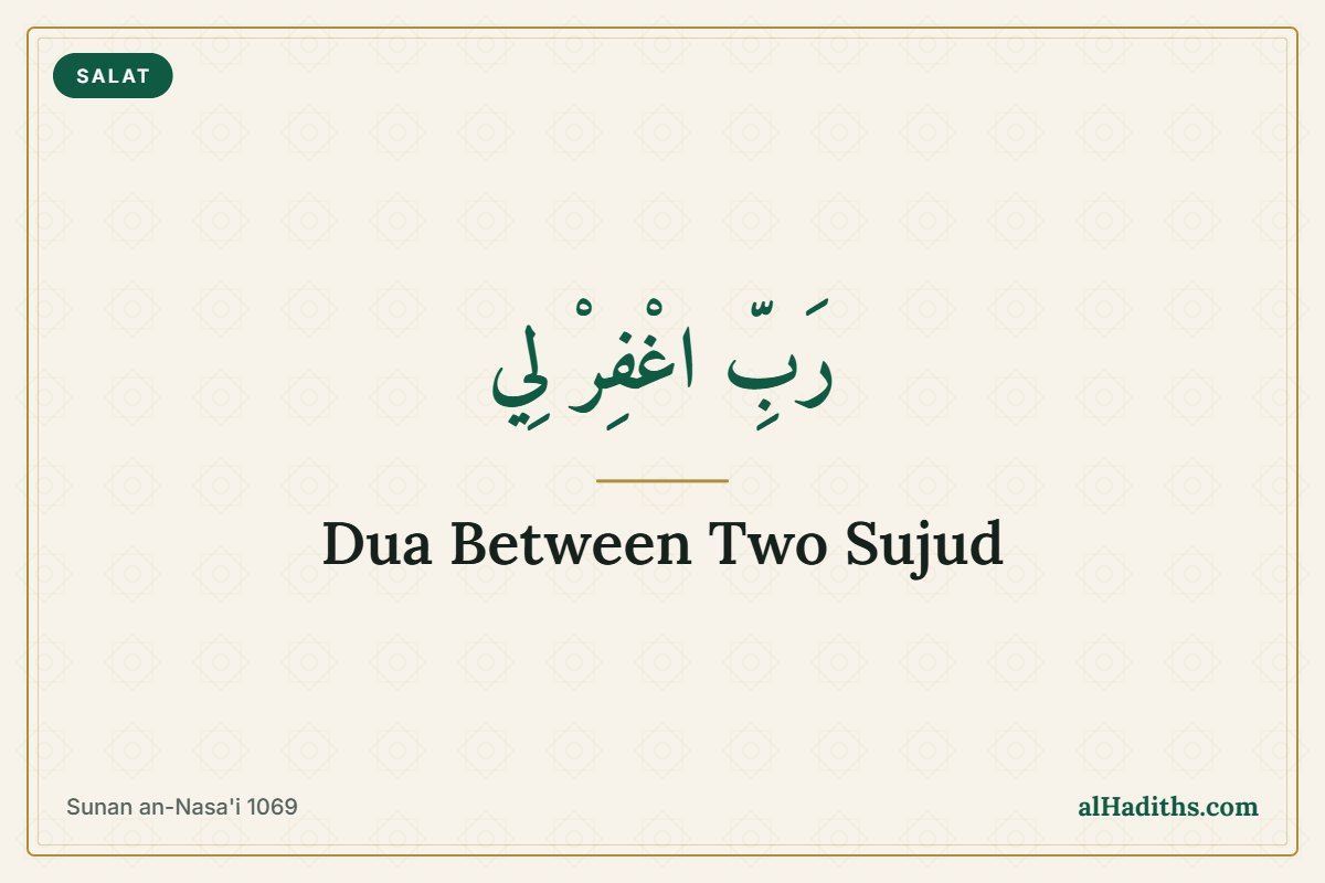 Dua Between Two Sujud: What the Prophet ﷺ Said (Rabbighfirli)