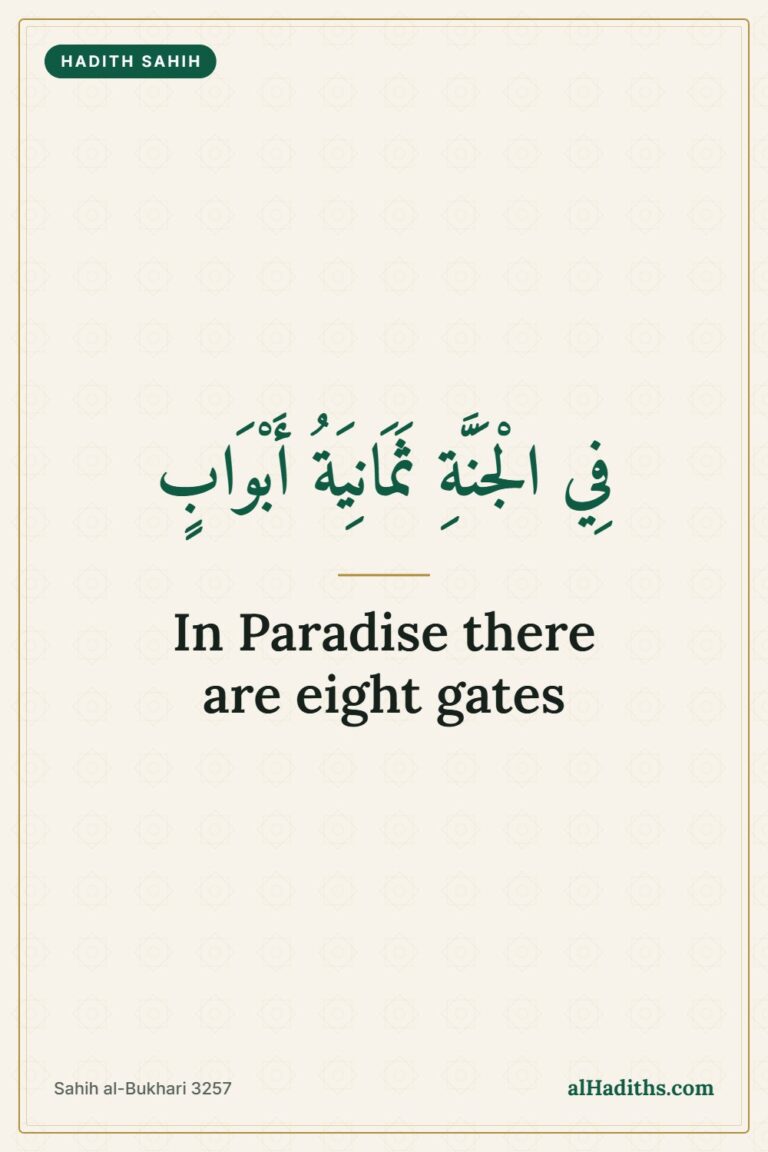 The 8 Gates of Jannah: Who Will Be Called From Each – Pinterest pin, Sahih al-Bukhari 3257