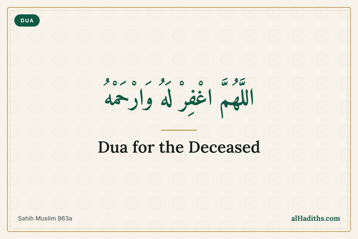 Dua for the Deceased in the Funeral Prayer (Janazah Dua)