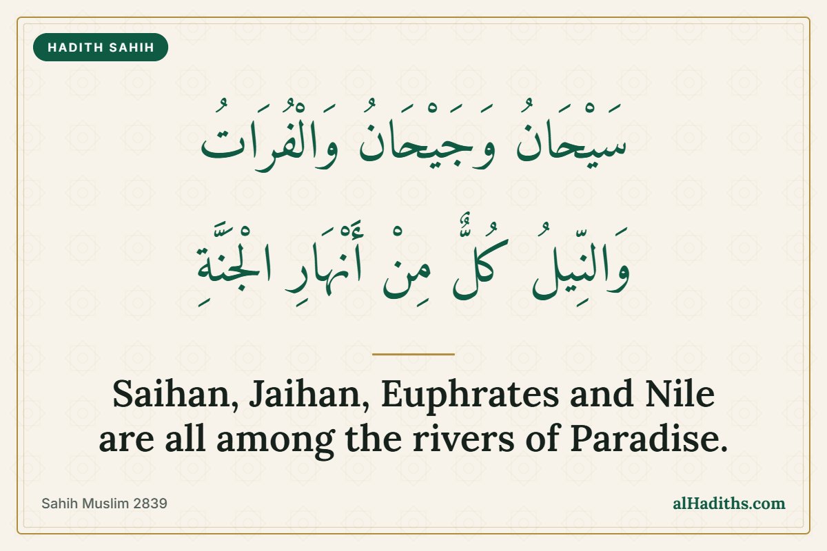 Rivers of Jannah: What the Quran and Authentic Hadith Say