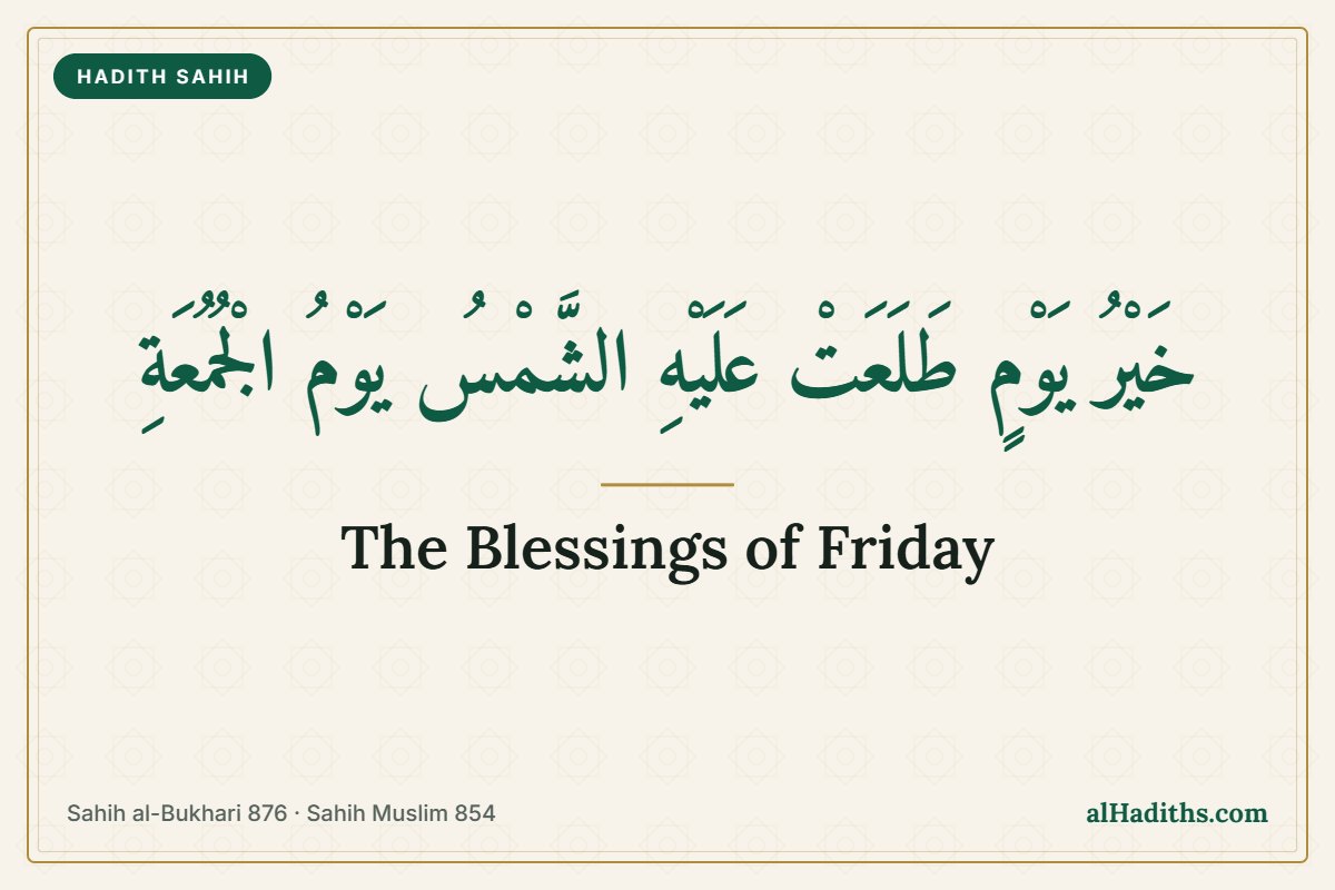 Hadith on the blessings of Friday in Islam
