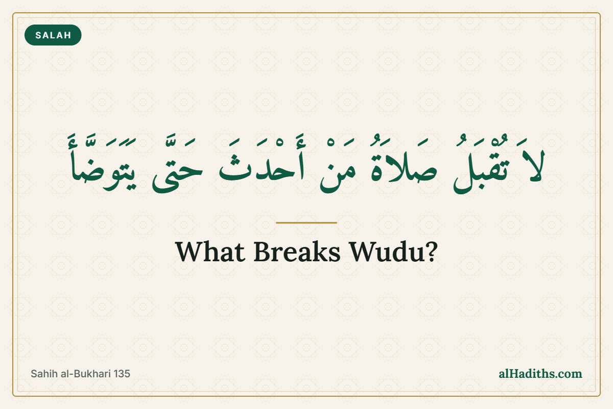 What Breaks Wudu? The Authentic Hadith, and Where Scholars Differ 1 What Breaks Wudu? The Authentic Hadith, and Where Scholars Differ